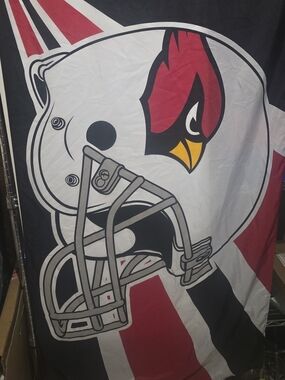 Arizona Cardinals Helmet Graphic Flag - Red, White, Black